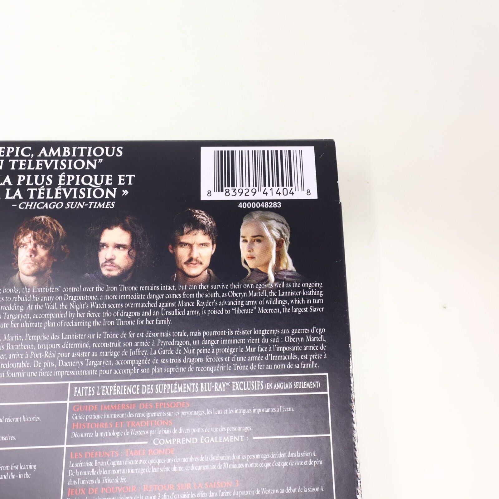 Game of Thrones / Le Trône de Fer Season 4 Blu-Ray Set HBO Tested NTSC John Snow