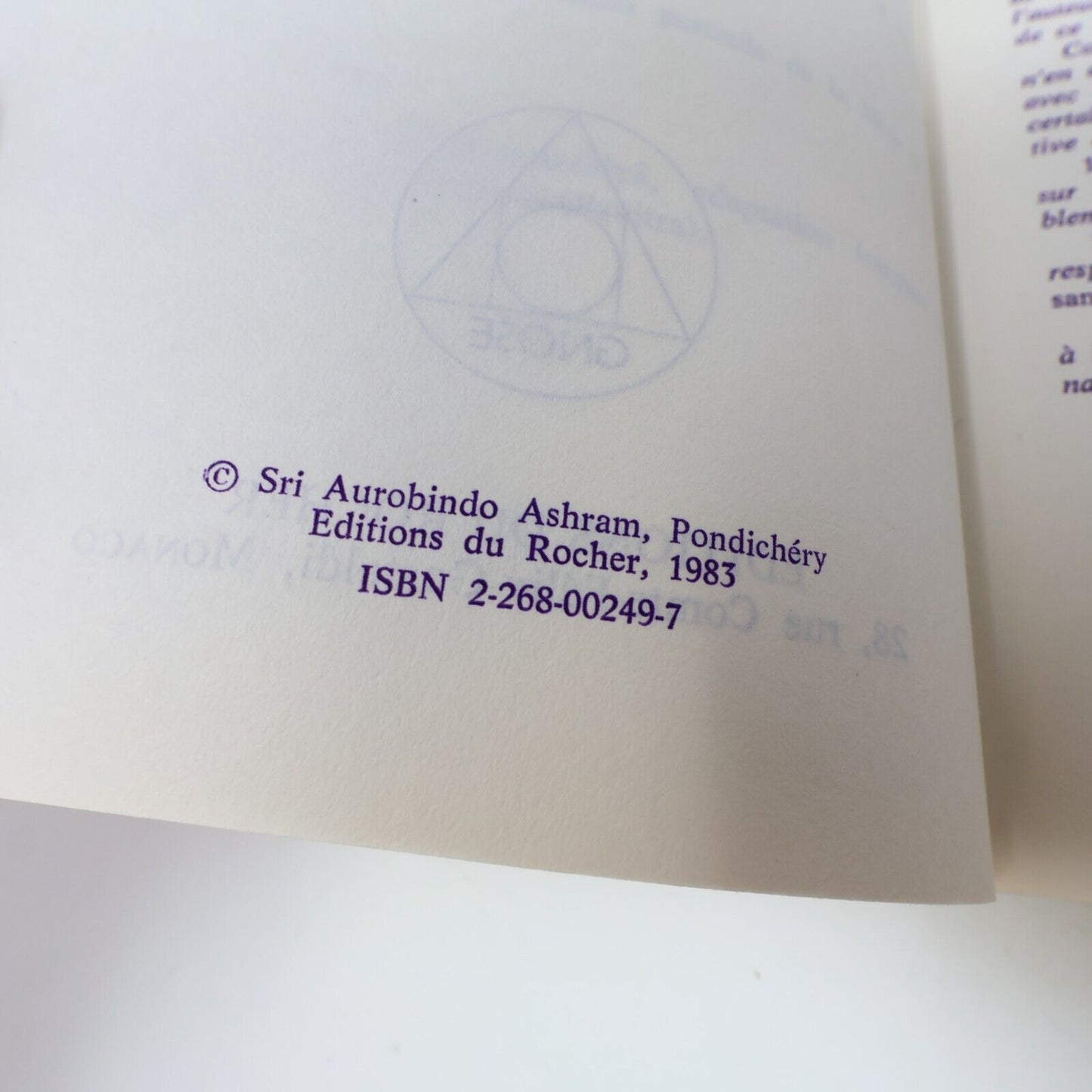 Lot 4 Livres Sri Aurobindo Savitri Poèmes Conscience Renaissance Karma Français