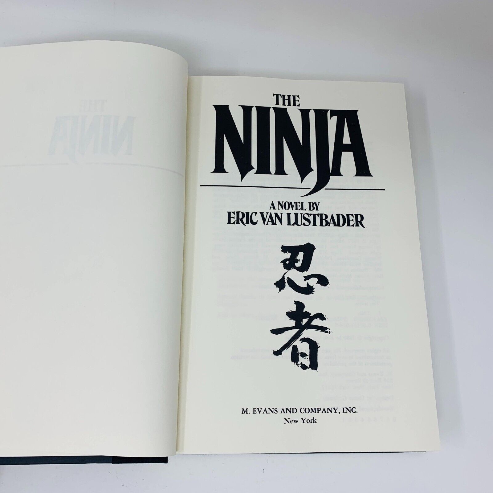 1980 The Ninja by Eric Van Lustbader Hardcover DJ Evans 1st Edition / Print Book