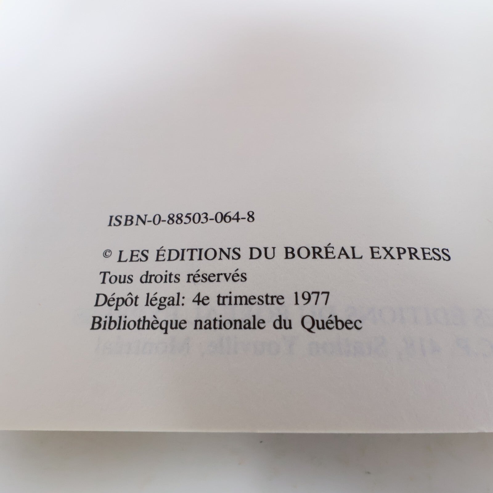 1978 Les Revenants de la Beauce Paul Jacob Boréal Québec Fantômes Folklore Livre
