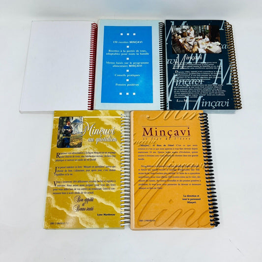 Minçavi 1-2-3-4-5 Lot de Livres de Recettes Cuisine Diète Lyne Martineau Mincavi