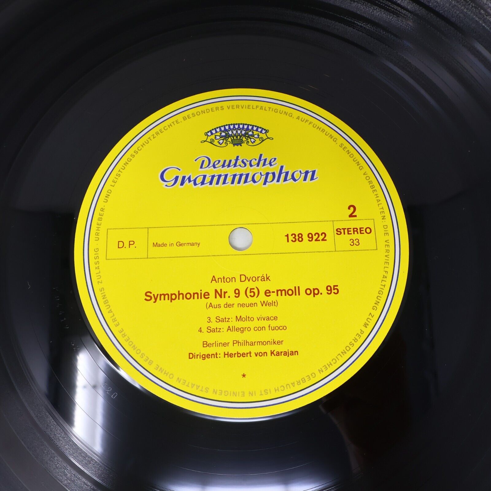 Herbert von Karajan Dvořák From The New World Symphonie Nr.9 (5) Record 138 922