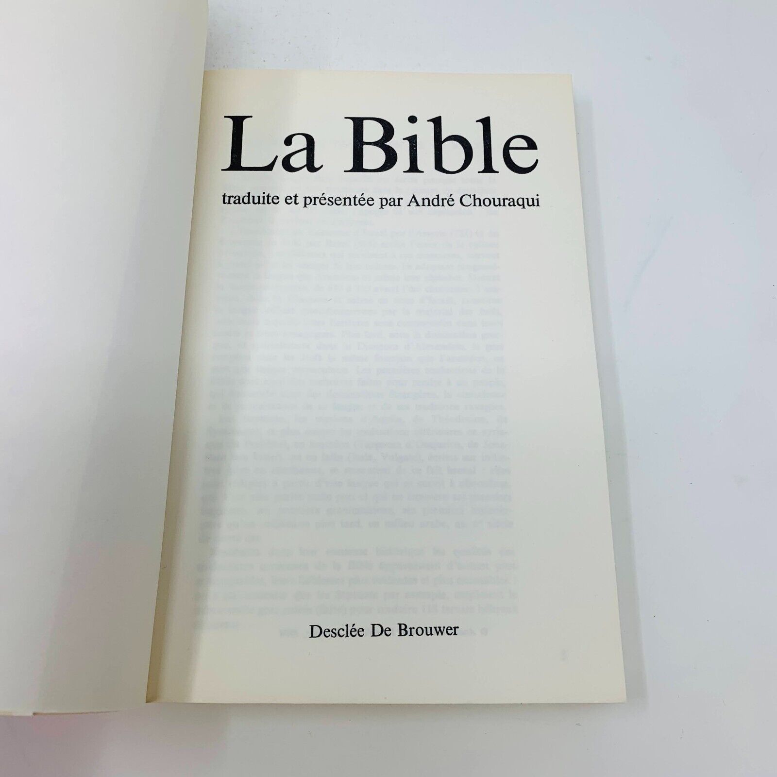 La Bible Traduite Desclée de Brouwer Français André Chouraqui Lot Livres 1970s