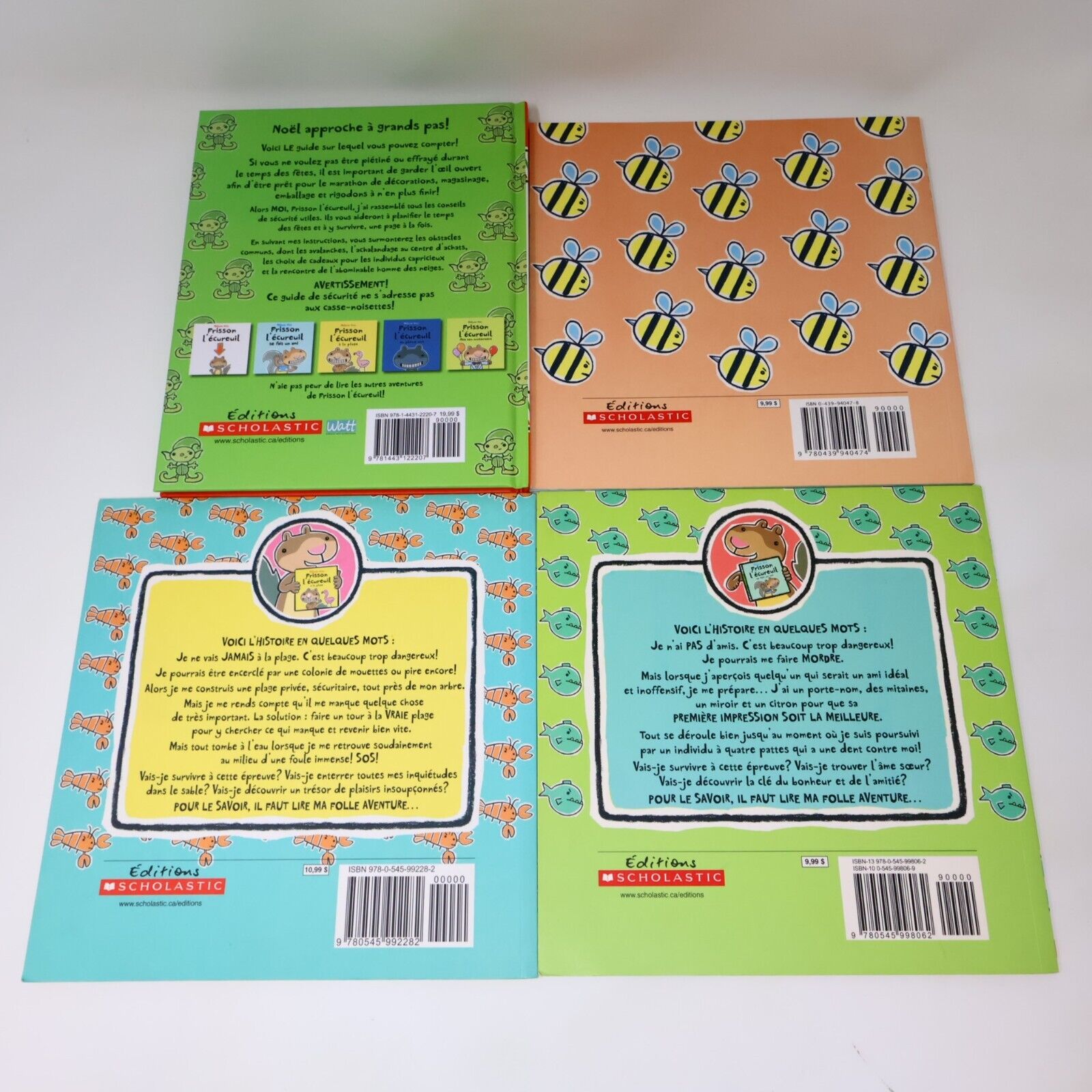 Frissons l'Écureuil Lot 4 Livres Jeunes Enfants Mélanie Watt Scholastic French