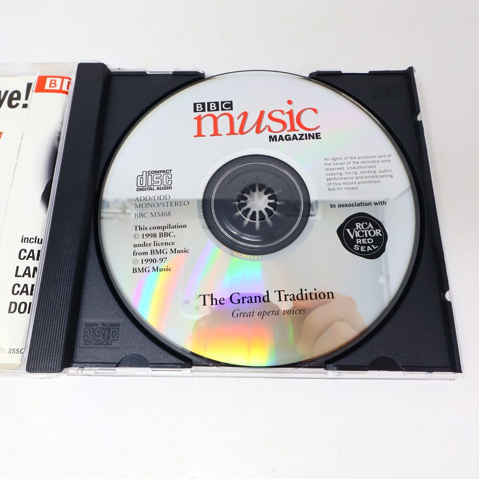 The Grand Tradition Great Opera Voices CD 1998 BBC Music Classical RCA Domingo