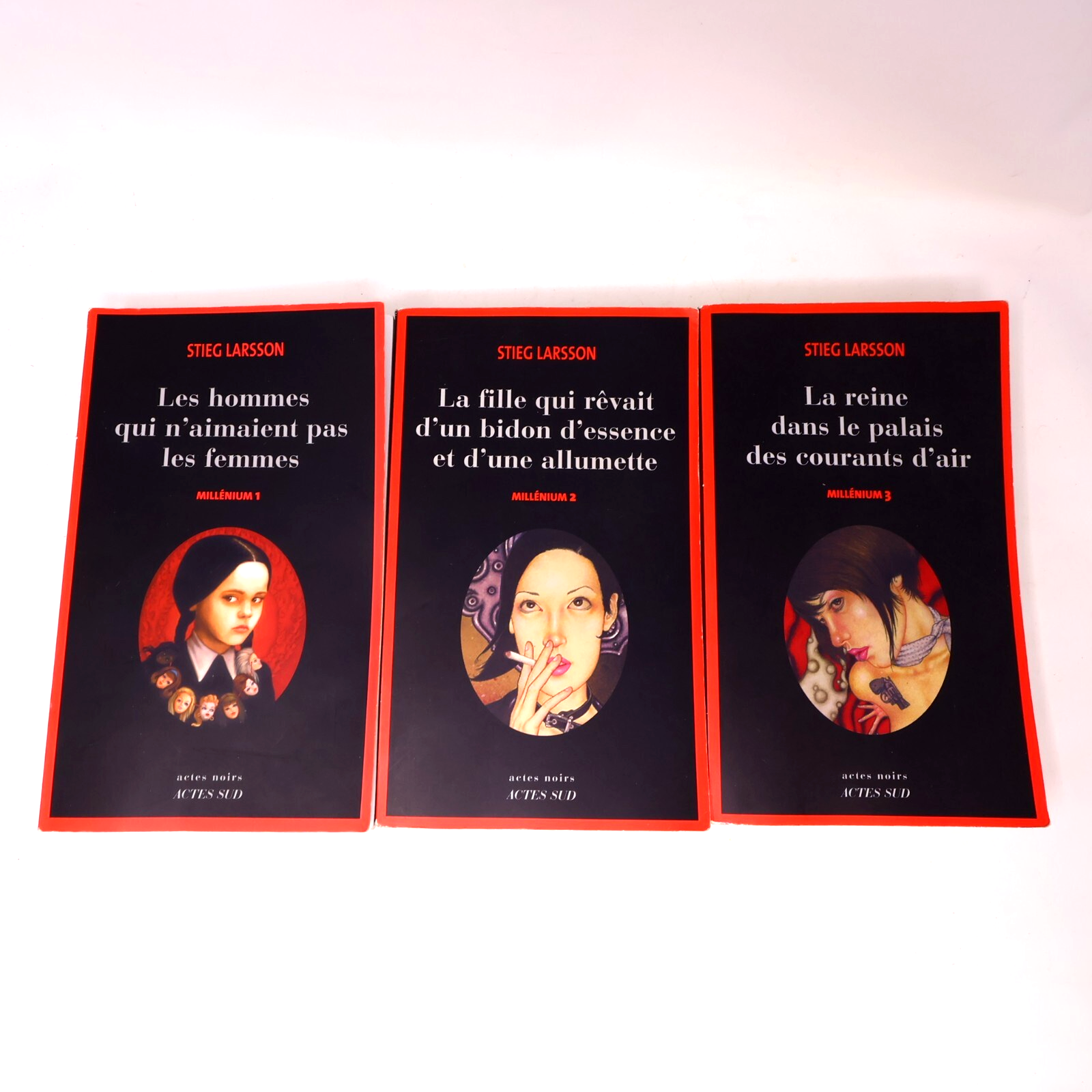 Millénium #1-3 Lot 3 Livres Stieg Larsson Français French Actes Sud 2000s PB