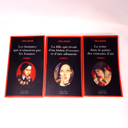 Millénium #1-3 Lot 3 Livres Stieg Larsson Français French Actes Sud 2000s PB