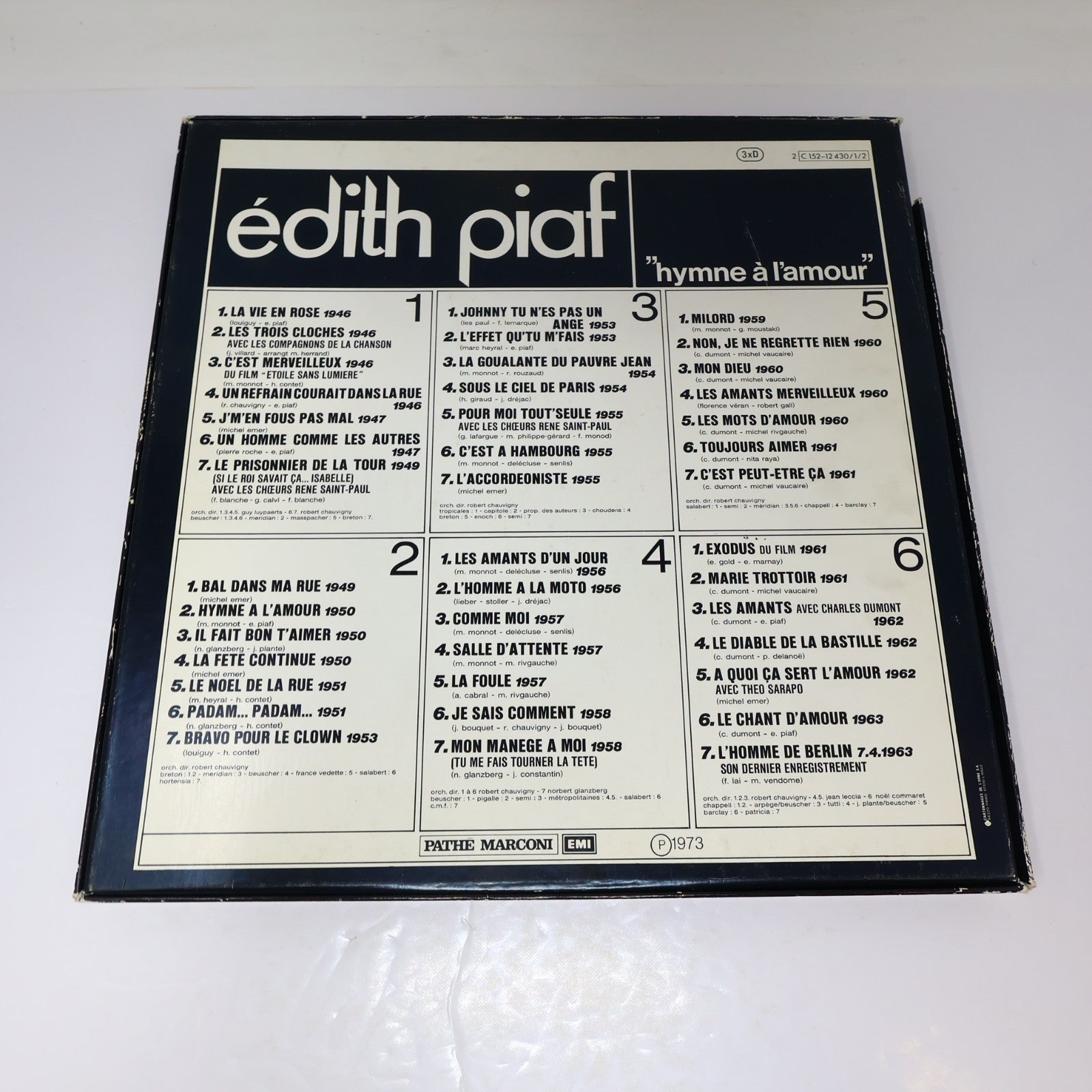 Édith Piaf Lot 4 Disques Record Hymne À L'amour/Definitive Piaf/Tête-à-Tête