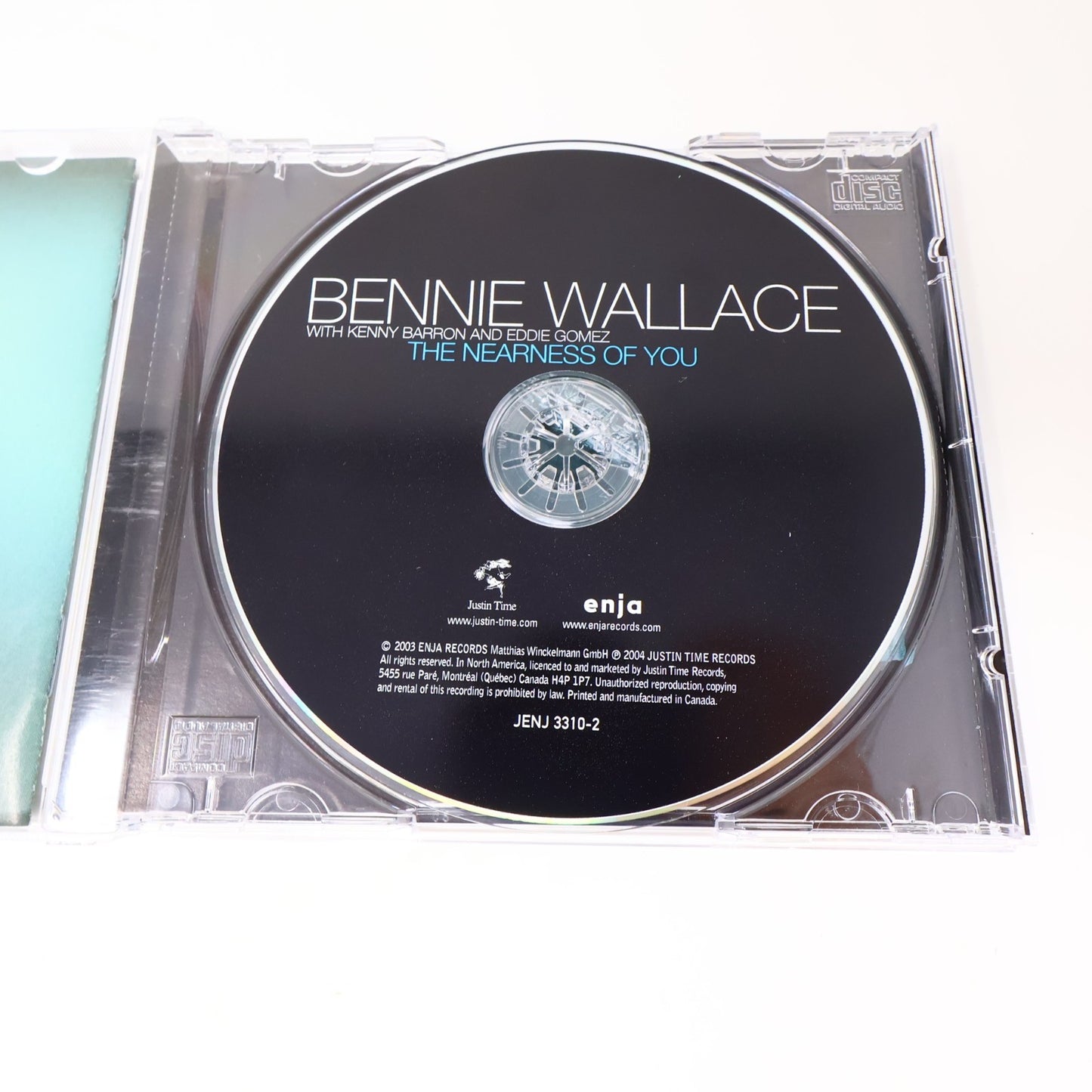 The Nearness of You CD Bennie Wallace Enja/Justin Time 2004 Jazz Bop JENJ 3310-2