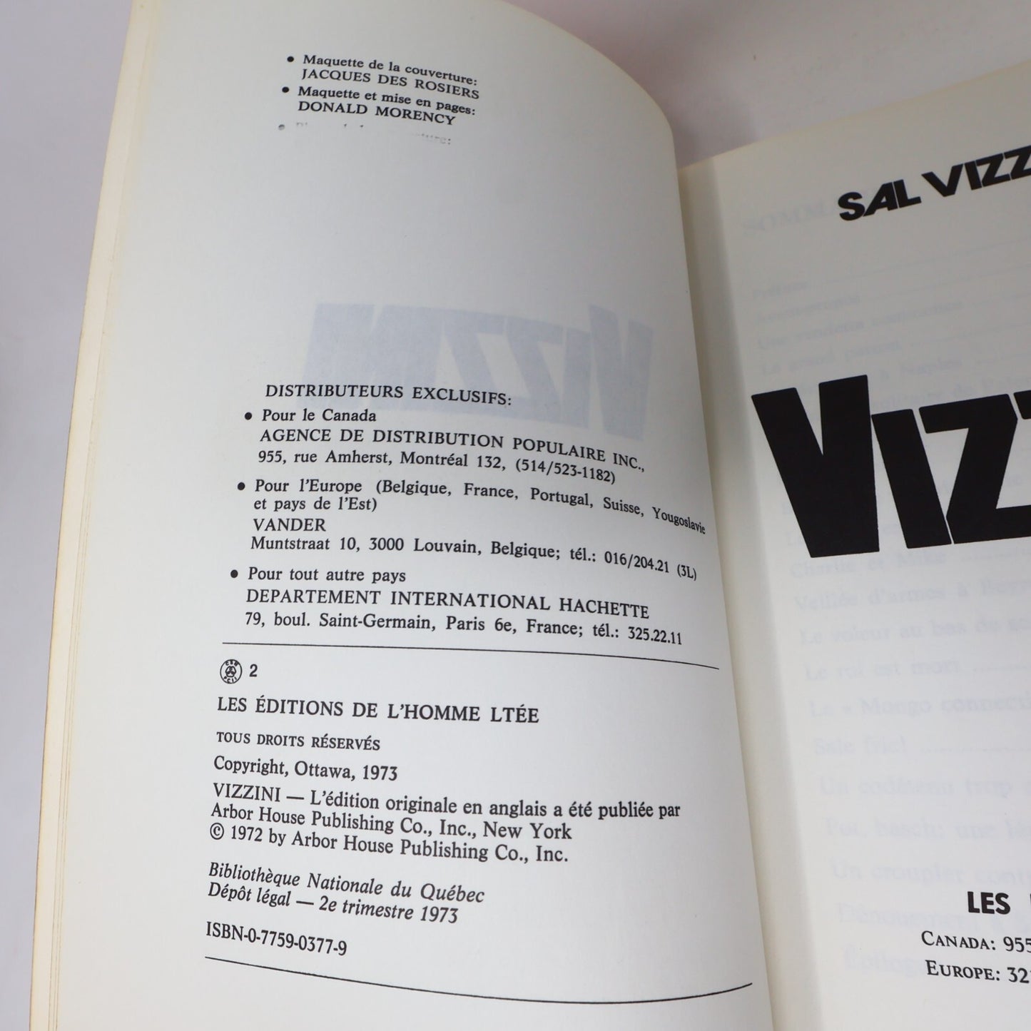 1973 Vizzini Oscar Fraley Sal Vizzini Marshall Smith De L'homme Biographie Crime