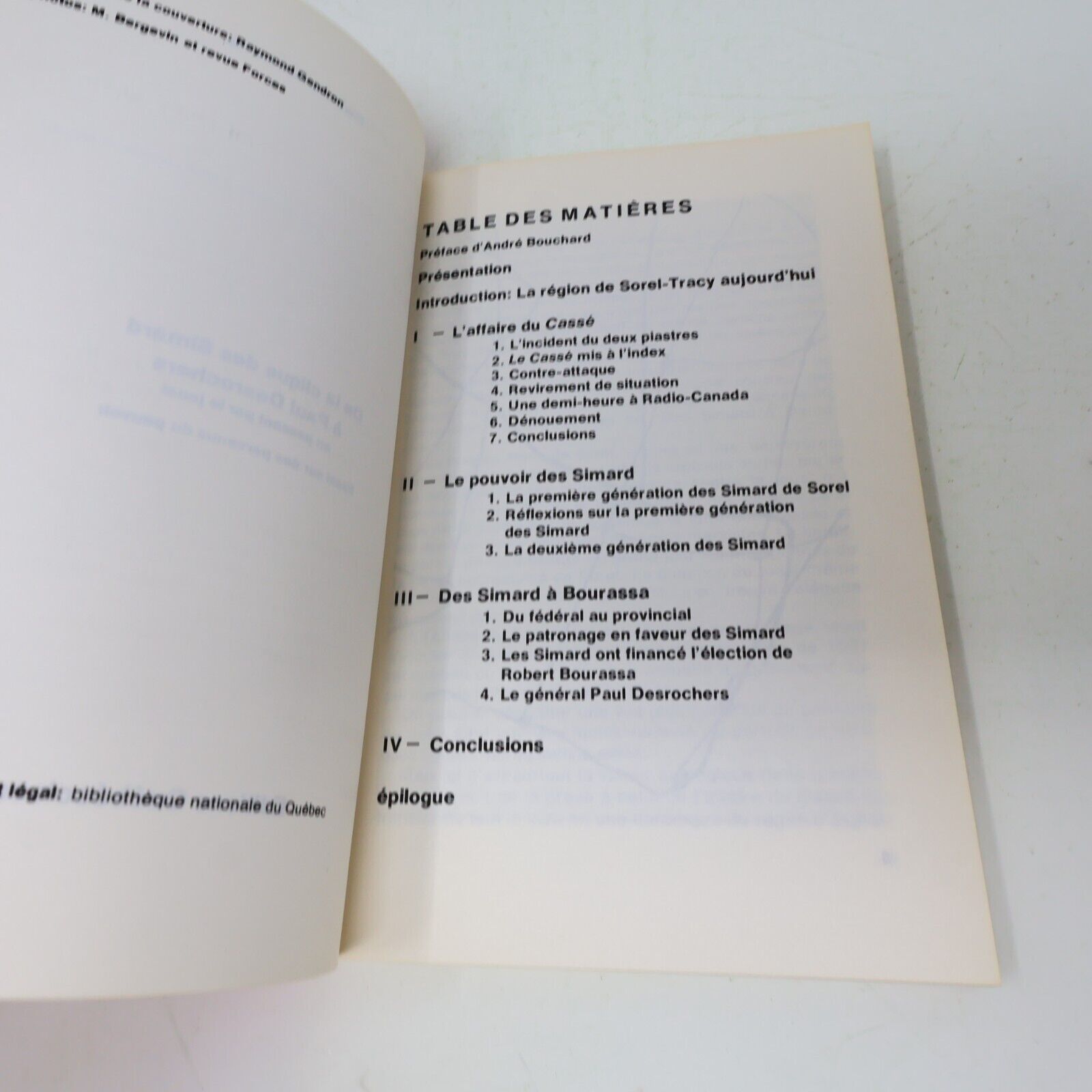 1973 De la Clique des Simards à Paul Desrochers Robert Barberis Politique Québec