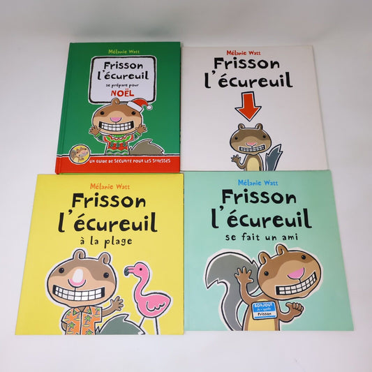 Frissons l'Écureuil Lot 4 Livres Jeunes Enfants Mélanie Watt Scholastic French