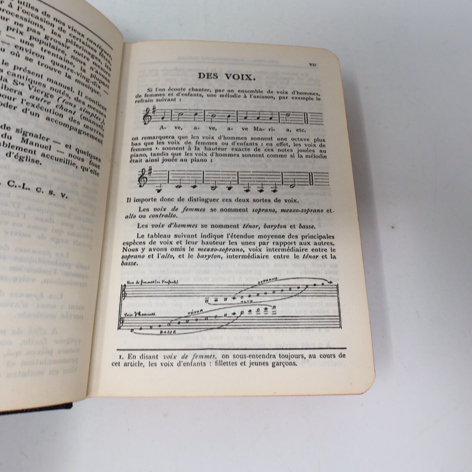 1929 Manuel de Chant Clercs de Saint Viateur Français Latin Hardcover Religion