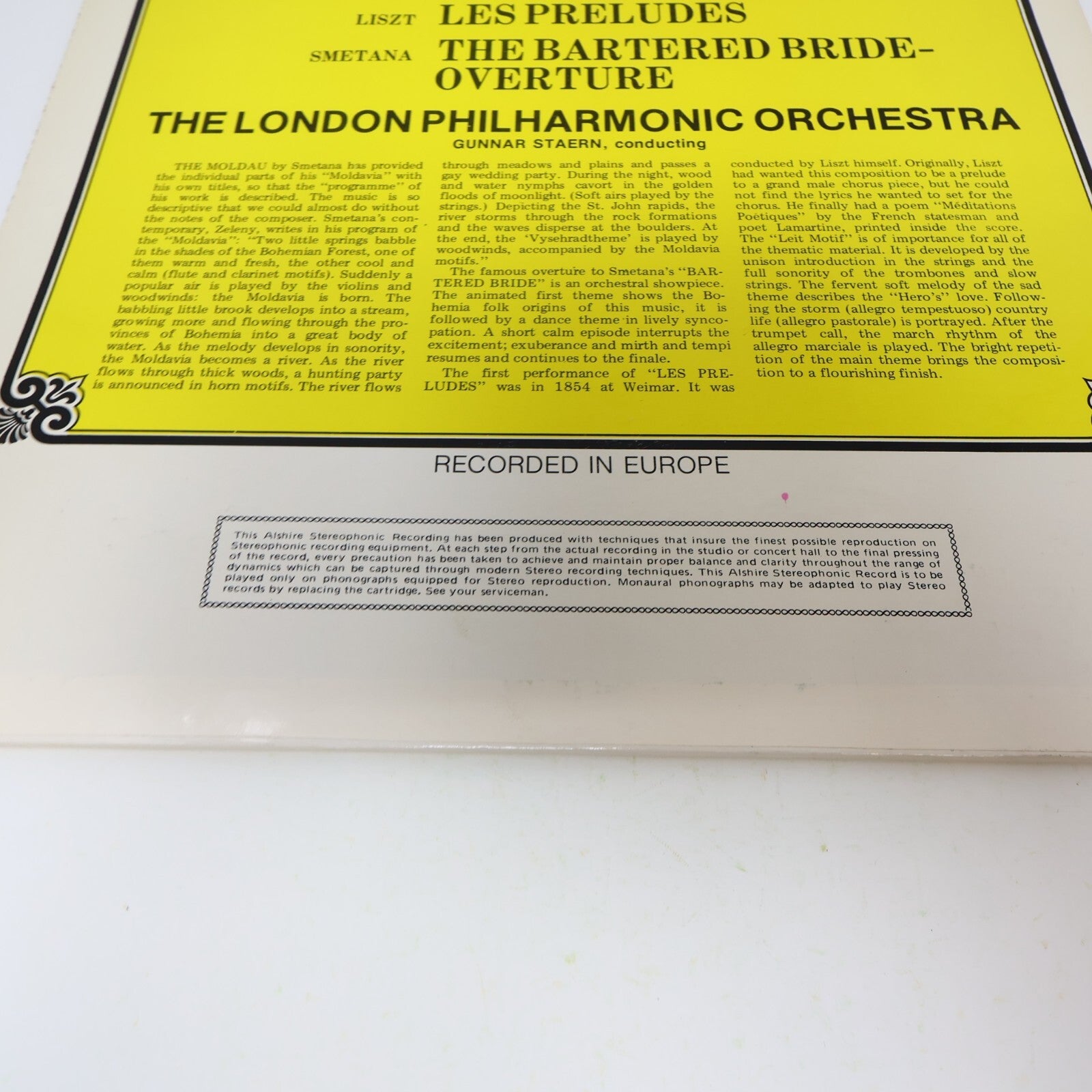 Smetana-Liszt Gunnar Staern London Philharmonic Moldau Preludes Record ASC-10006