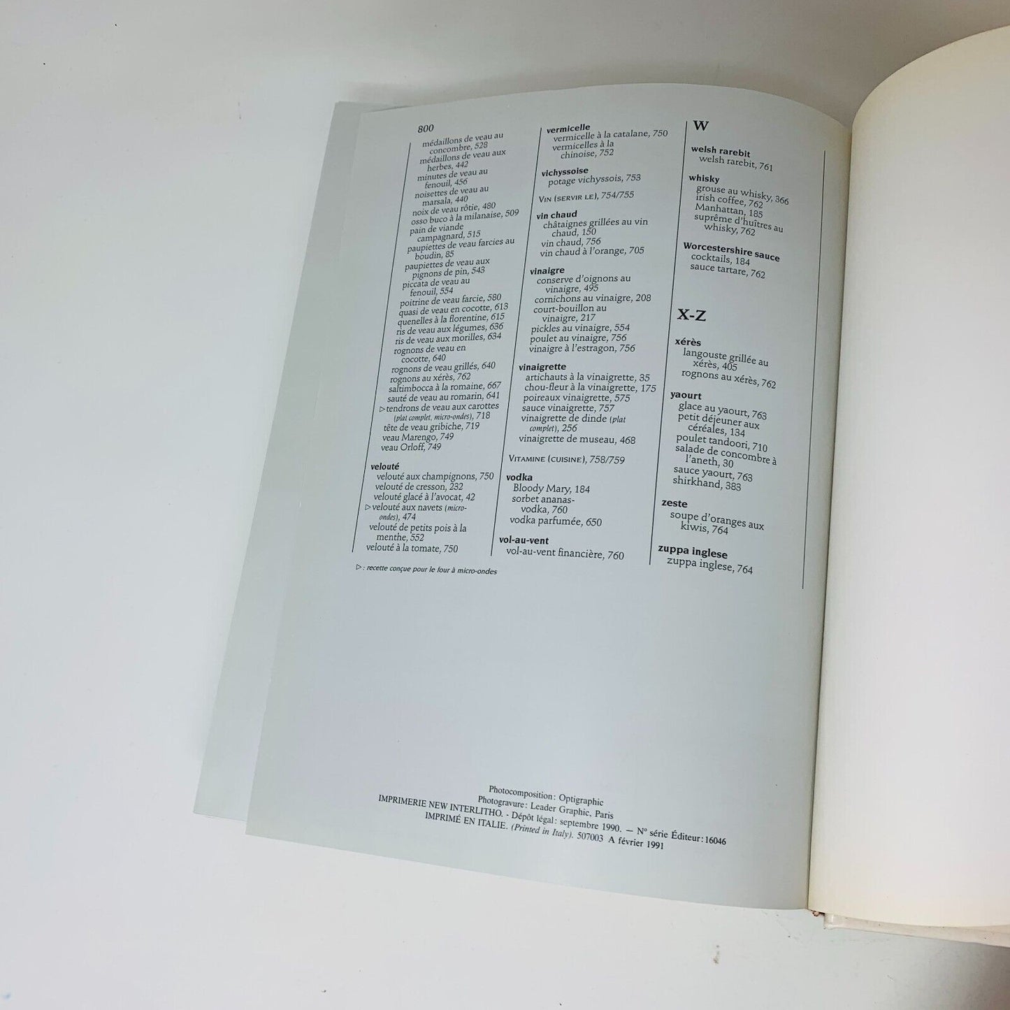 1990 Larousse de la Cuisine 1500 Recettes Livre Laure Flavigny Français Cookbook