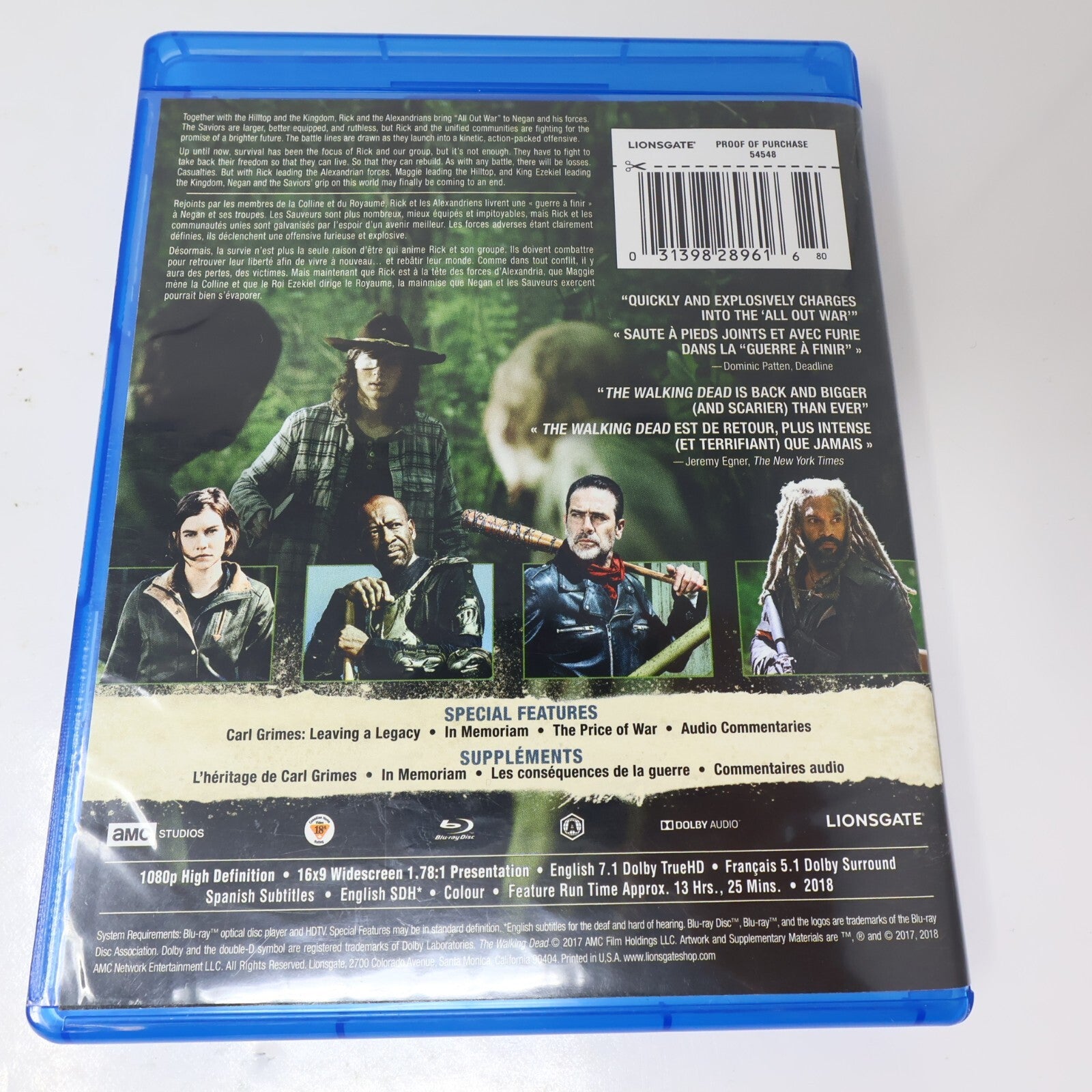 The Walking Dead Season 8-9 Lot 2 Blu-ray English/Français #9 is Factory Sealed