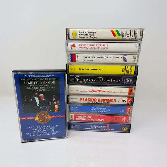 Placido Domingo 11 Cassettes Lot Arias/Save your Nights for Me/Unknown Puccini
