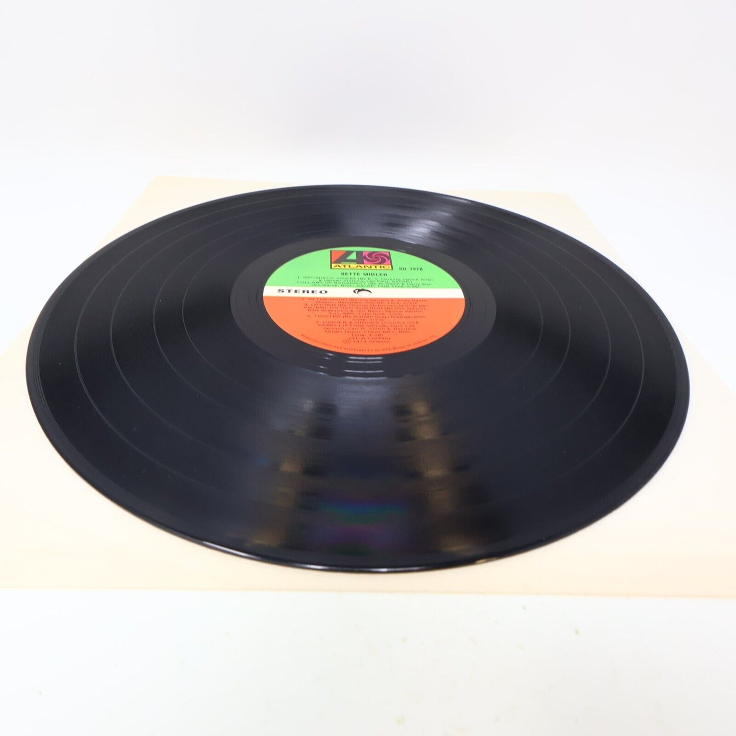 Bette Midler Self Titled LP Record Vinyl SD 7270 Atlantic Canada Poster Included