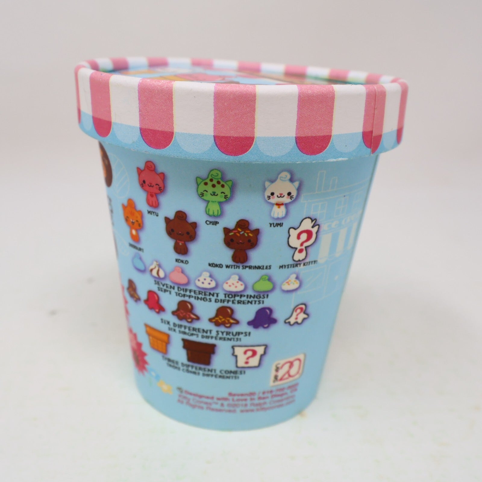 Kitty Cones Erasers Series 1 Miyu Pink Ice Cream with Box 4 Toppings 1 Cone