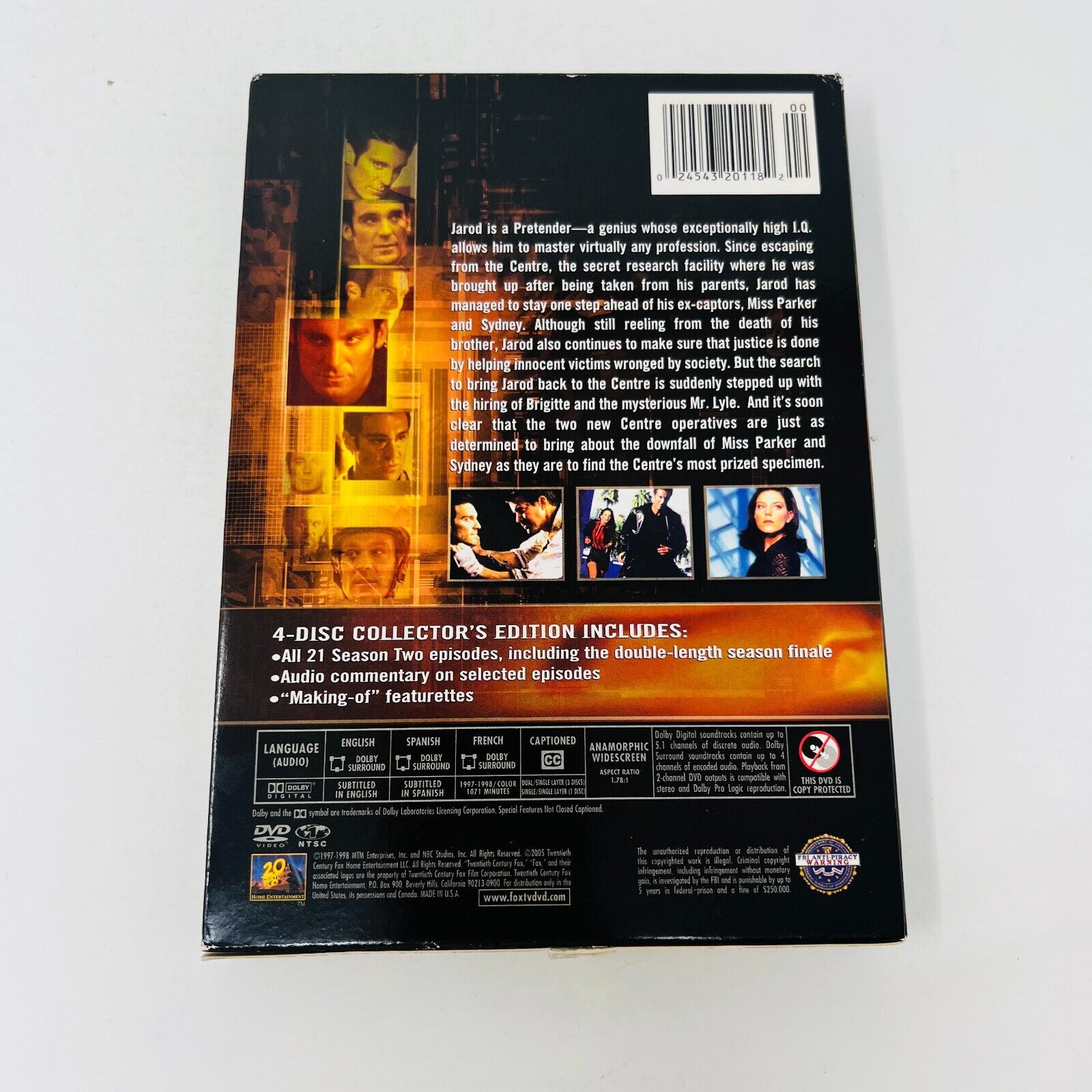2005 The Pretender/Le Caméléon Season 2 DVD Tested Region 1 English/Français