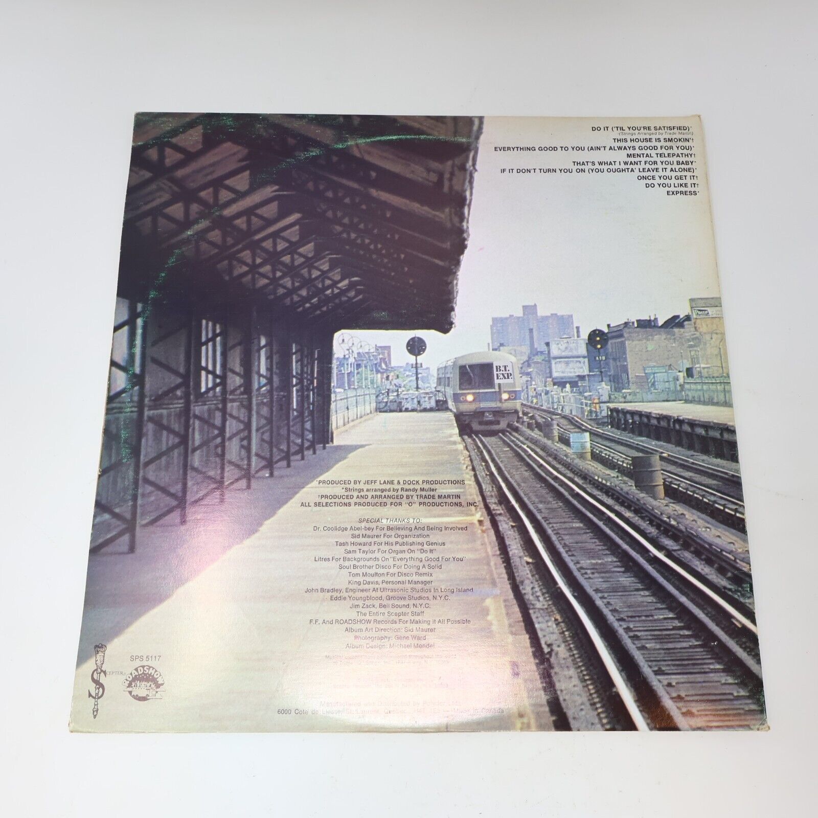 B.T. Express Do It 'Til You're Satisfied LP Vinyl Record SPS 5117 Canada Scepter