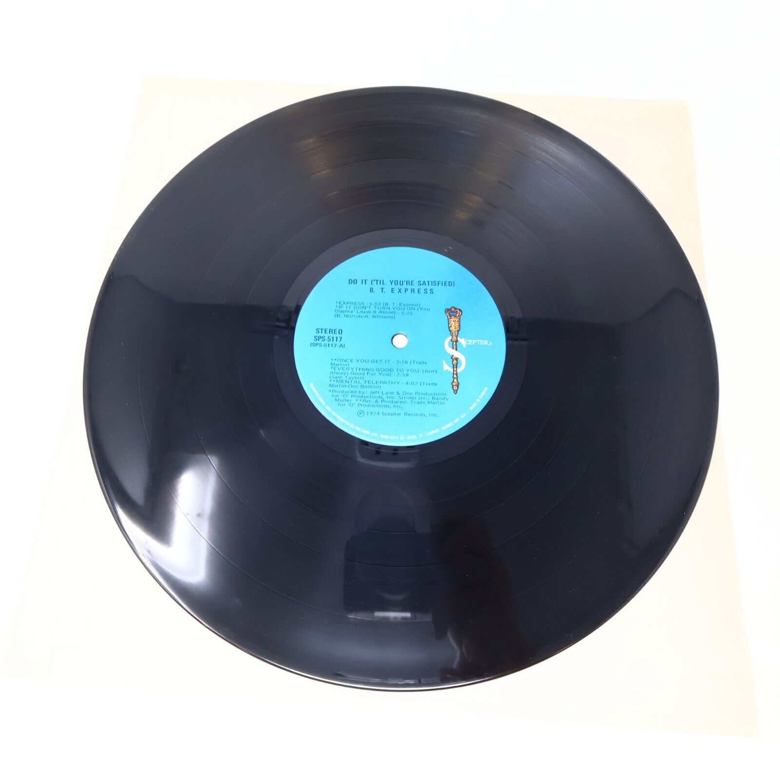 B.T. Express Do It 'Til You're Satisfied LP Vinyl Record SPS 5117 Canada Scepter