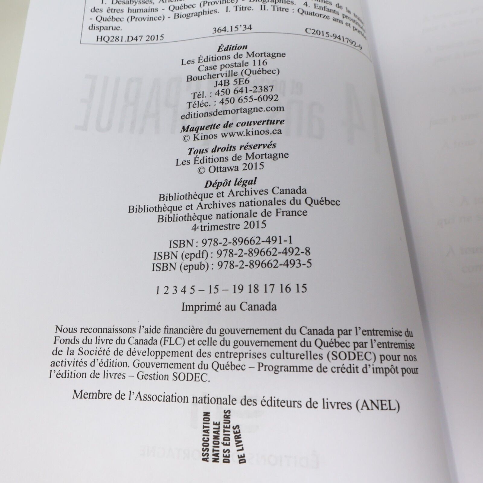 14 Ans et Portée Disparue Arielle Desabysses 2015 De Mortagne Français Paperback