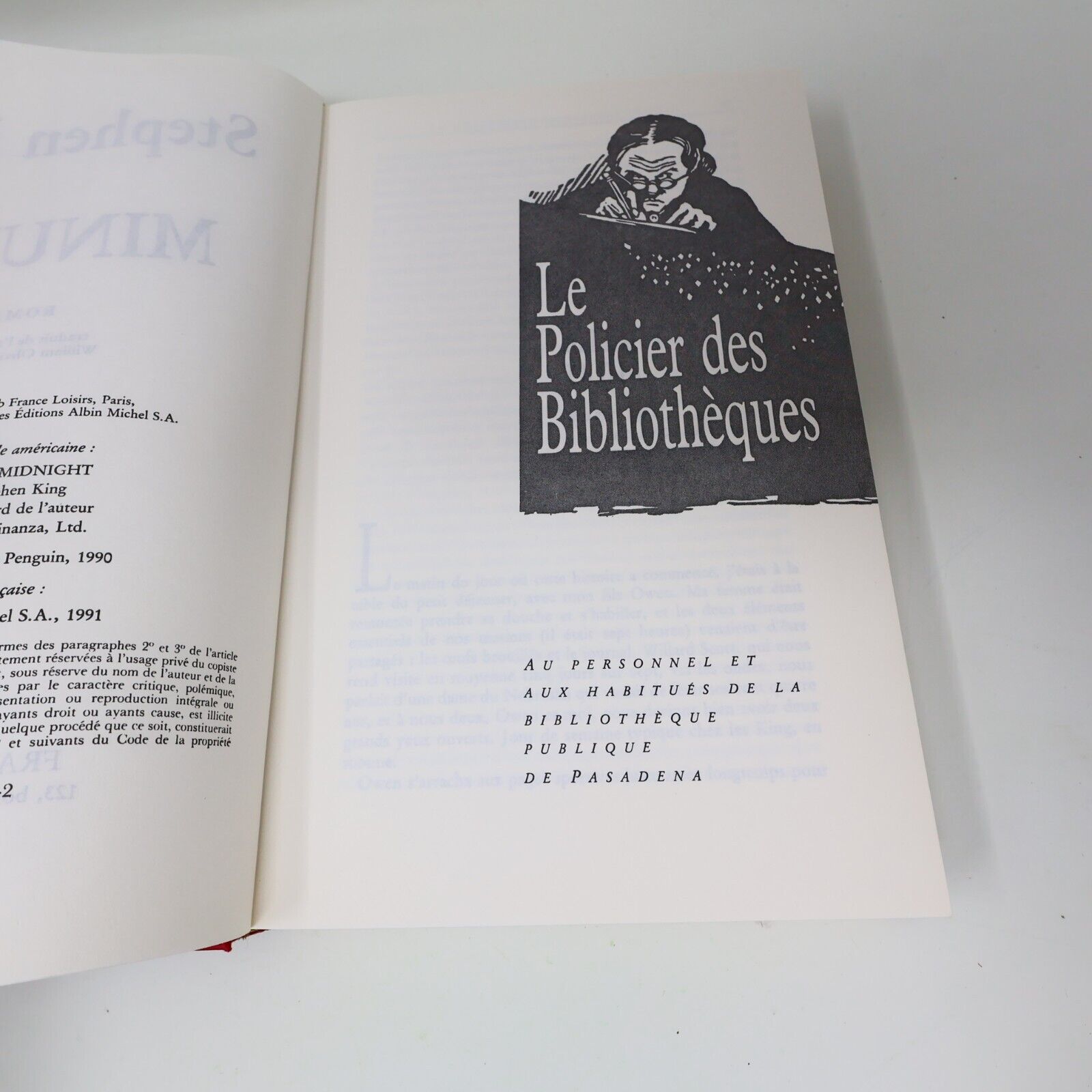 Minuit 4 Stephen King Hardcover HC France Loisirs Horreur Thriller Français 90s