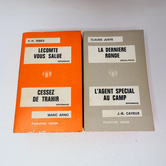 Lot 2 Livres Espionnage Fleuve Noir Ribes/Joste/Arno Le Comte Vous Salue 1960s
