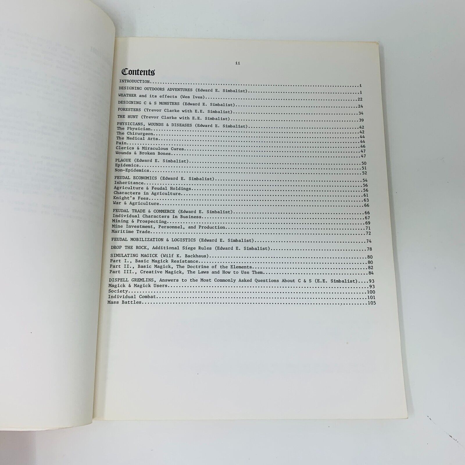 1978 The Chivalry & Sorcery Sourcebook RPG FGU Edward Simbalist & Wilf Backhaus