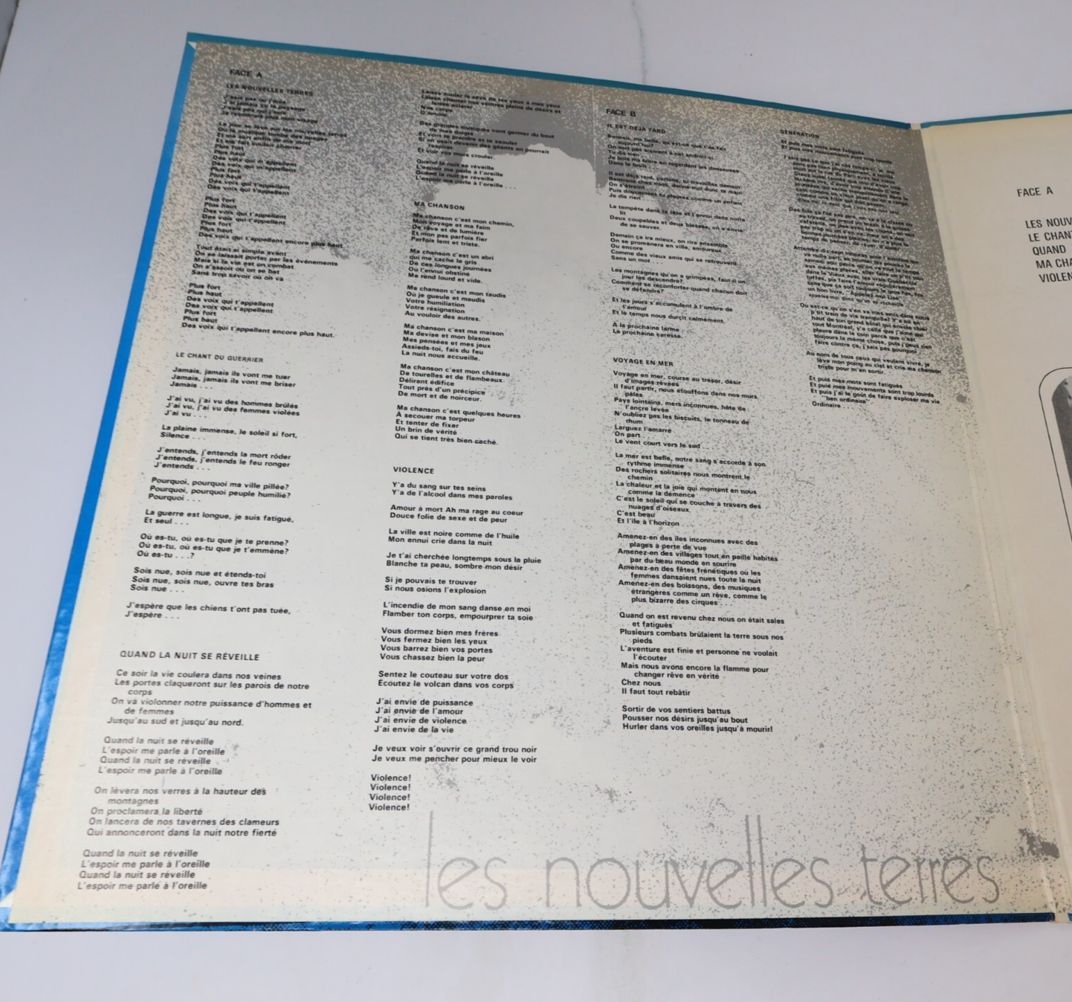 Octobre Les Nouvelles Terres Disque LP Prog Rock Québécois 1974 Record ZOX-6015