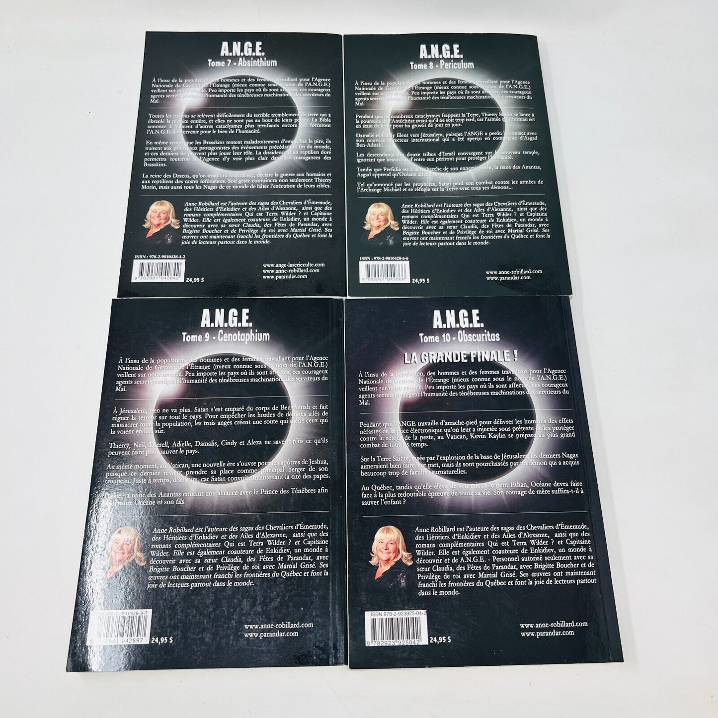Lot de 10 Livres Ange A.N.G.E #1-10 Anne Robillard Série Complète Antichristus