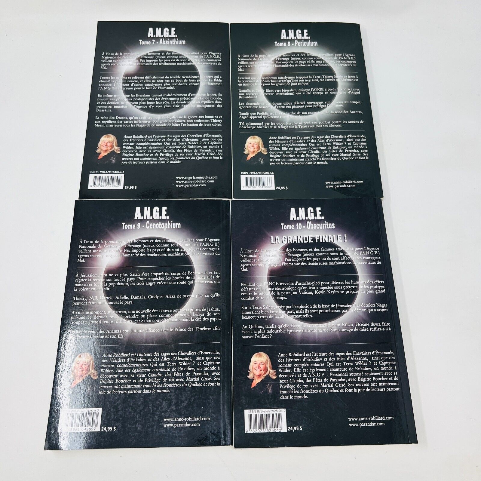 Lot de 10 Livres Ange A.N.G.E #1-10 Anne Robillard Série Complète Antichristus