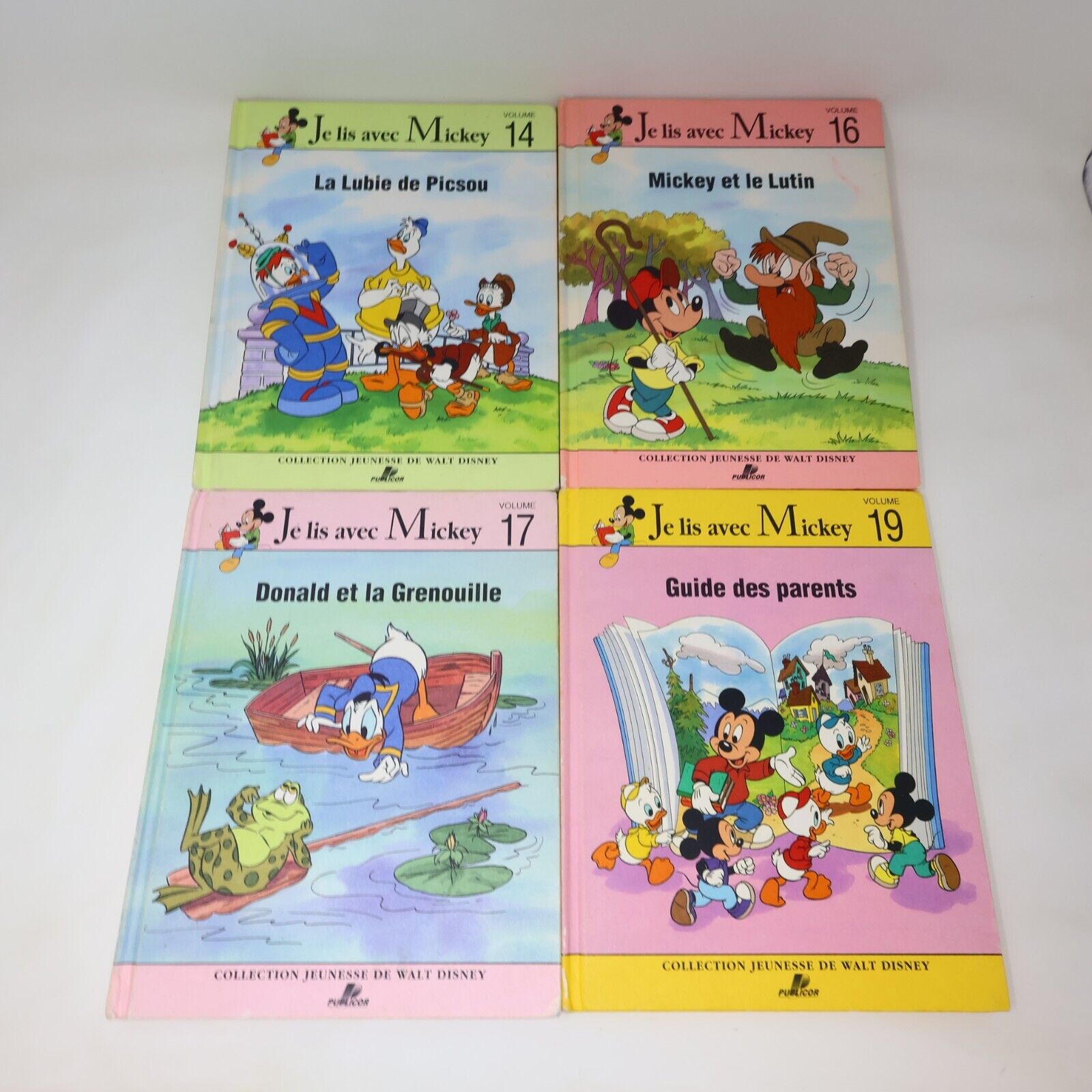 Lot 12 Livres Je Lis avec Mickey Walt Disney Publicor Jeunes Enfants Français HC