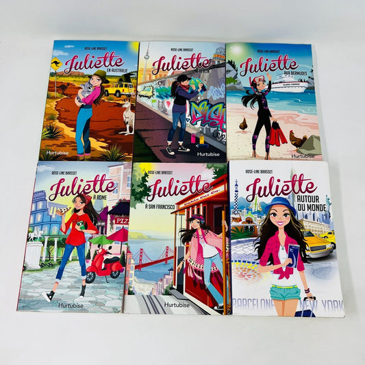 6x Juliette à Berlin/San Francisco/Rome Rose-Line Brasset Lot Livres Hurtubise