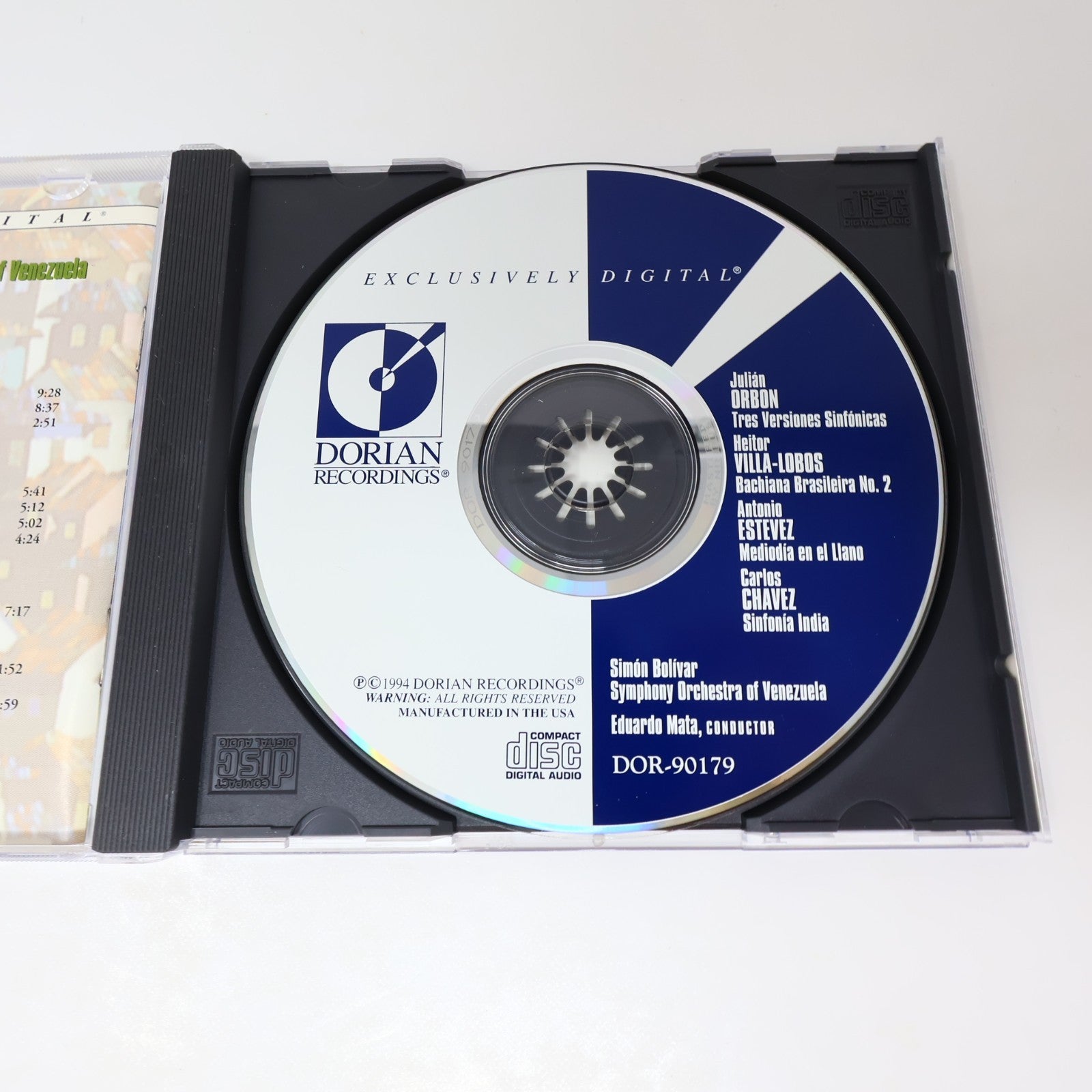 Music of Latin American Masters Orbon Villa-Lobos Estevez Chavez CD Dorian 1994