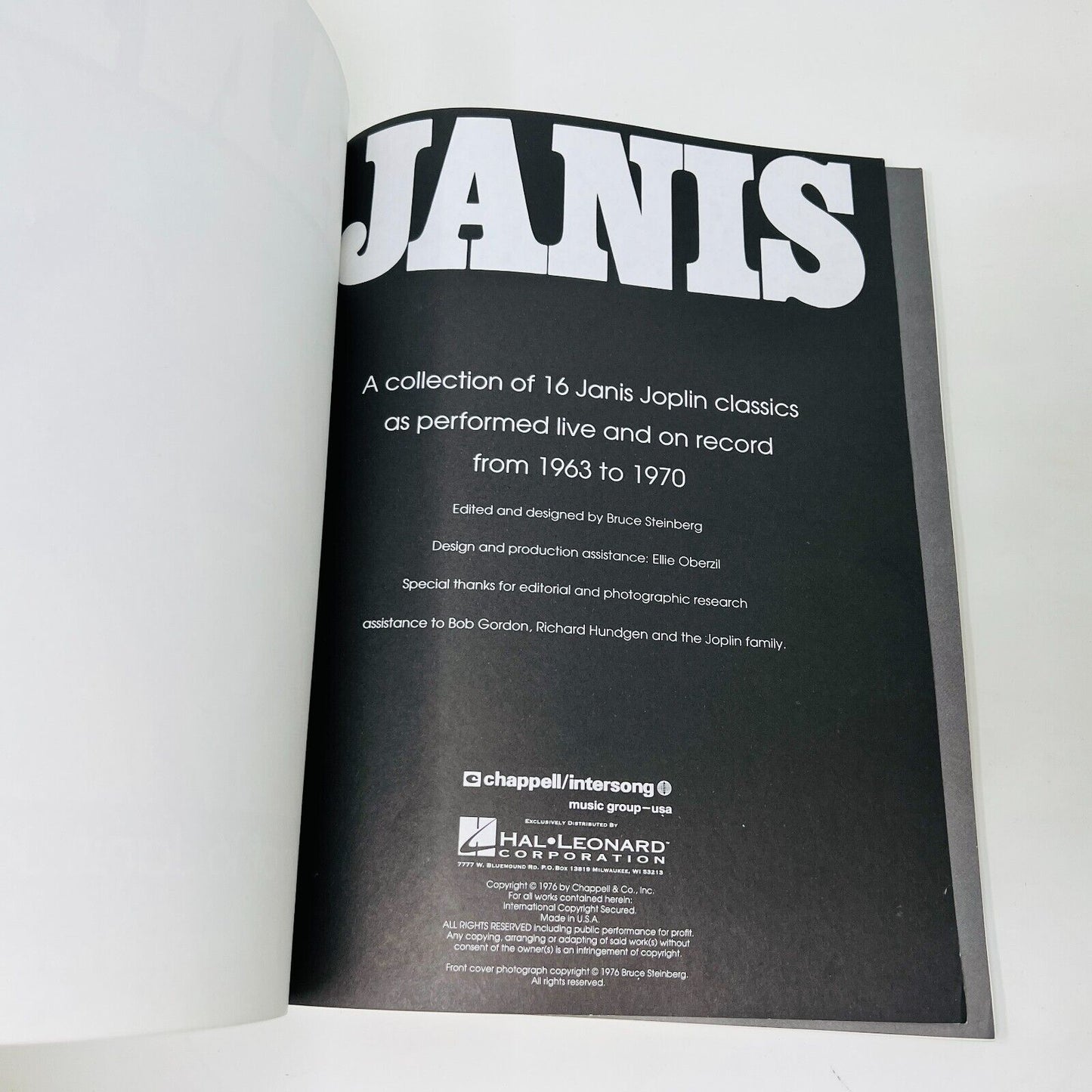 Janis Joplin A Collection of 16 Classics Songbook Sheet Music Piano Vocal Guitar