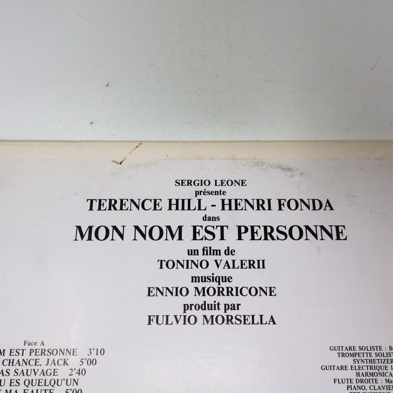 Ennio Morricone Mon Nom est Personne Musique Film LP 1967 DEF-1001 Terence Hill