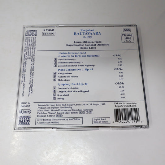 Einojuhani Rautavaara Cantus Arcticus/Piano Concerto 1 /Symphony 3 CD Lintu