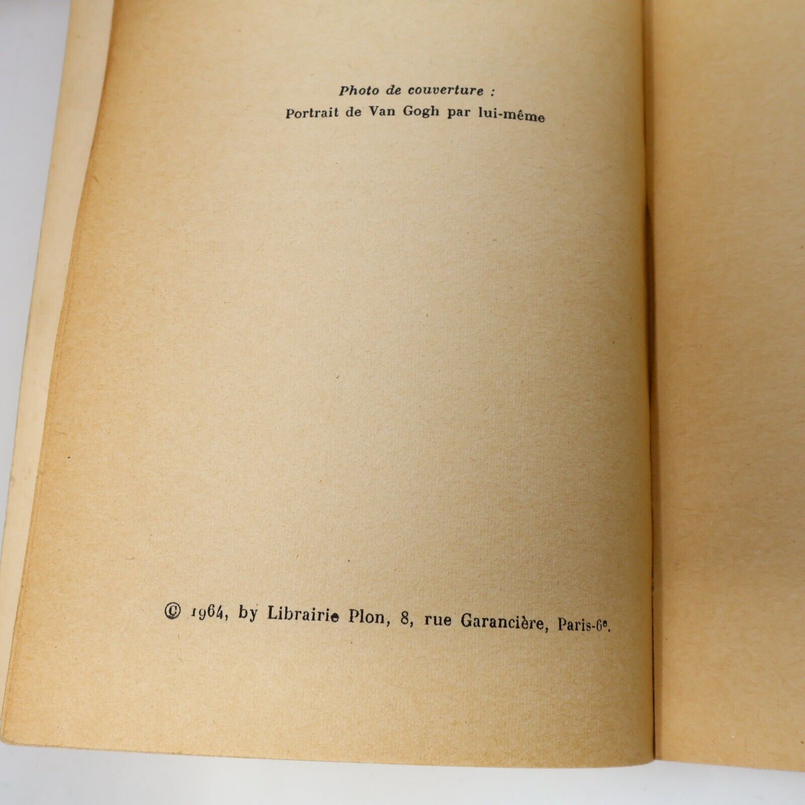 1964 Van Gogh ou la Remontée Vers la Lumière La Recherche de l'Absolu Plon PB