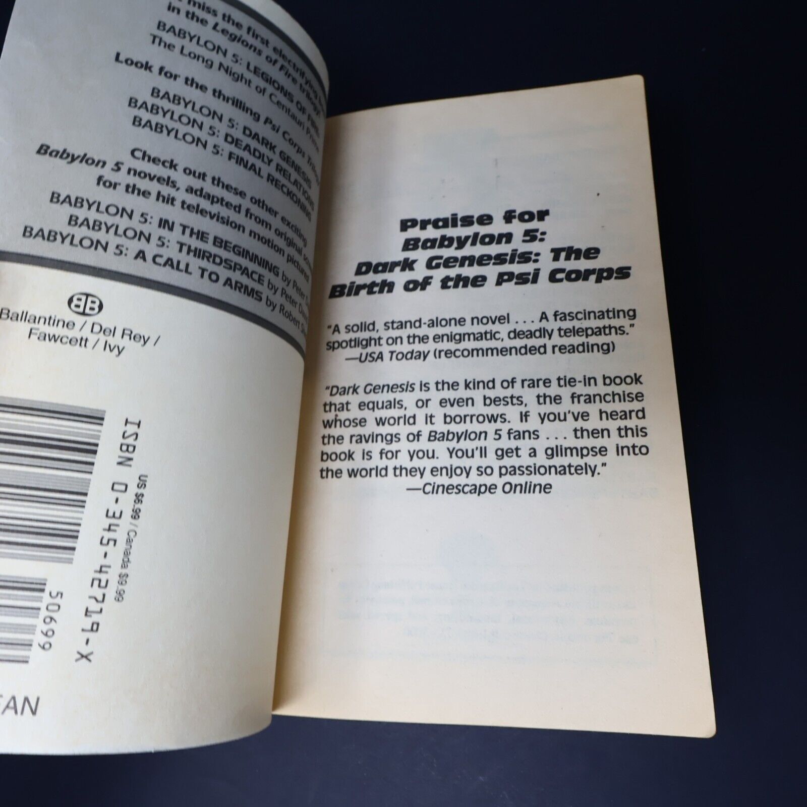2000 Legions of Fire #2 Armies of Light and Dark Babylon 5 by Peter David Book