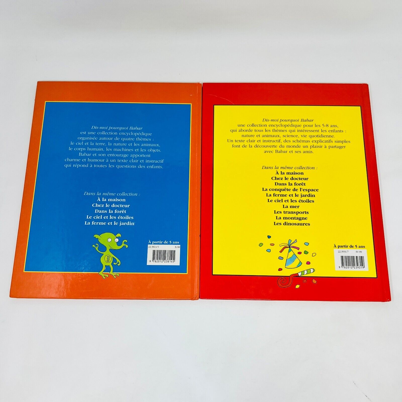 6x Babar Dis Moi Pourquoi/French Lessons en Francais Espace/Étoiles/Transport