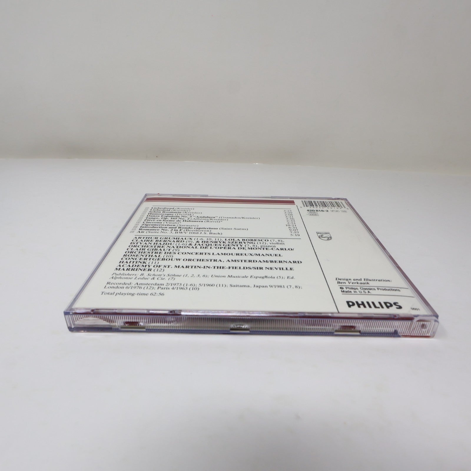 The Magic Of The Violin CD Arthur Grumiaux/Henryk Szeryng Classical Philips