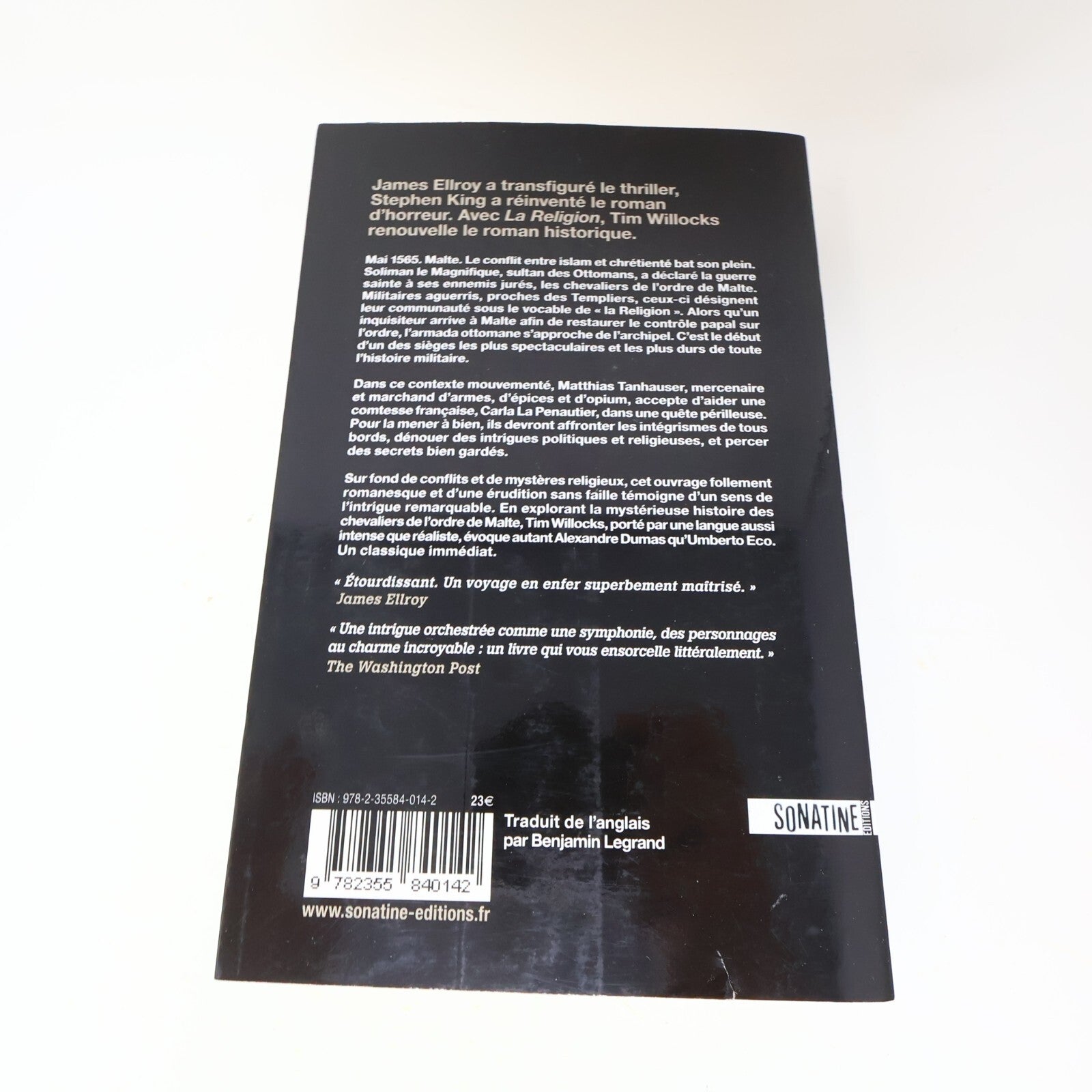 2009 La Religion Tim Willocks Sonatine Fiction Historique Français Paperback PB