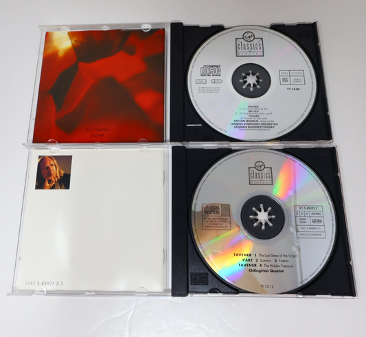 John Tavener/Steven Isserlis 2 CD Lot Protecting Veil/Last Sleep of the Virgin