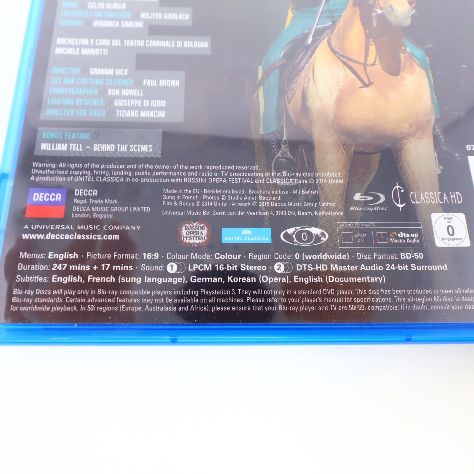 Rossini Guillaume Tell Blu-ray 2015 Tested Teatro Comunale Di Bologna Mariotti