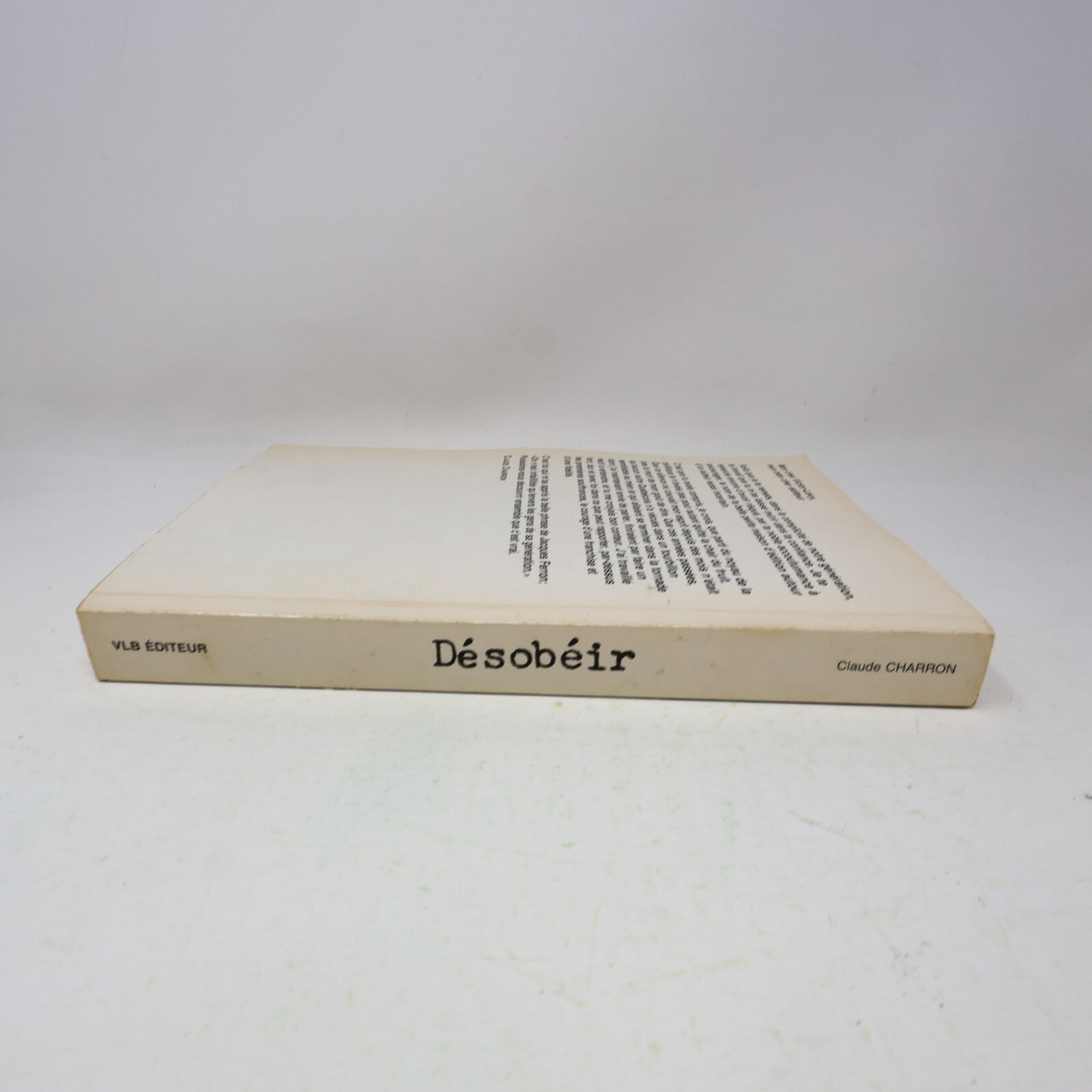 1983 Désobéir Claude Charron Vlb Biographie Politique Québec Français Livre 80s
