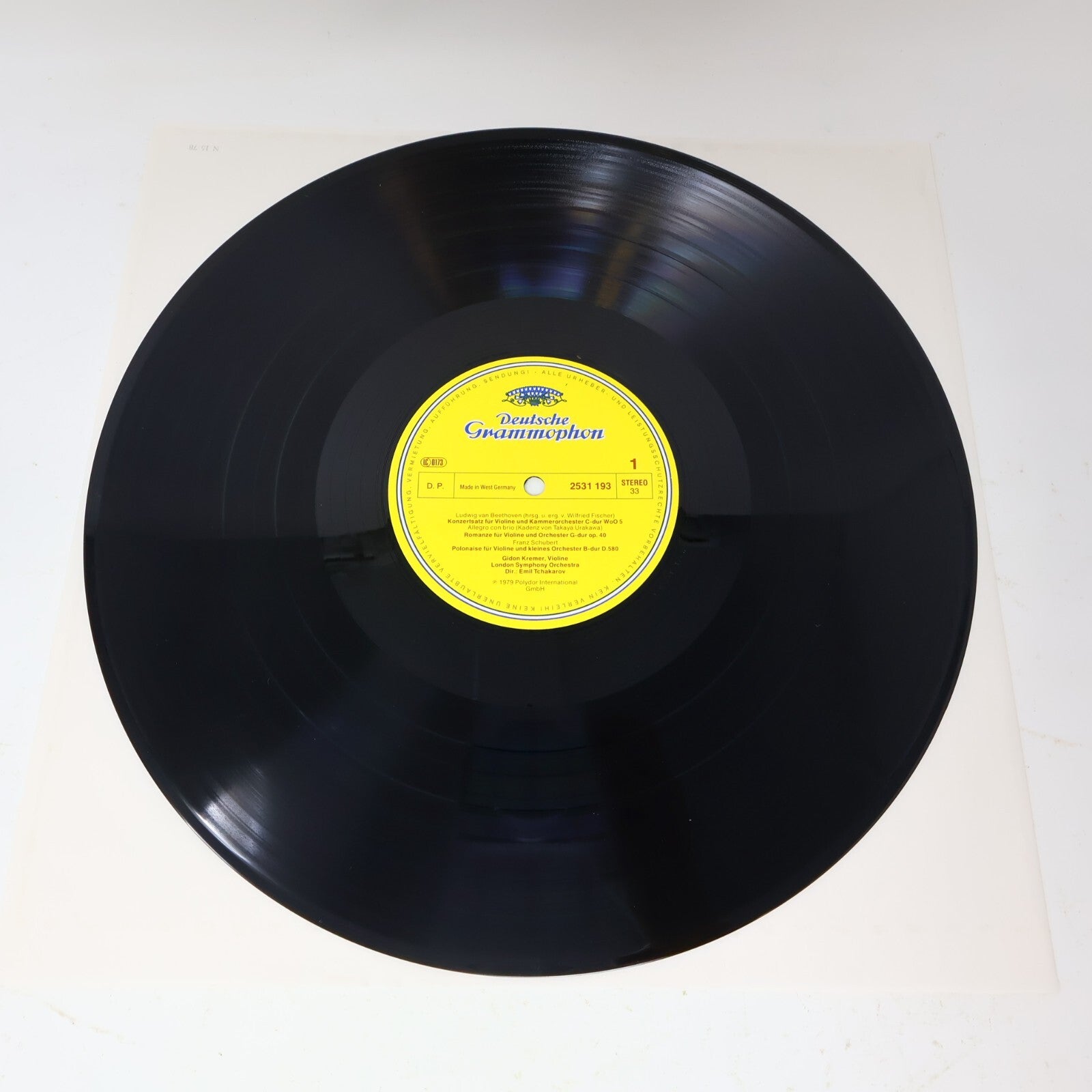 Gidon Kremer Musik Für Violine & Orchester Beethoven / Schubert Record  2531 193