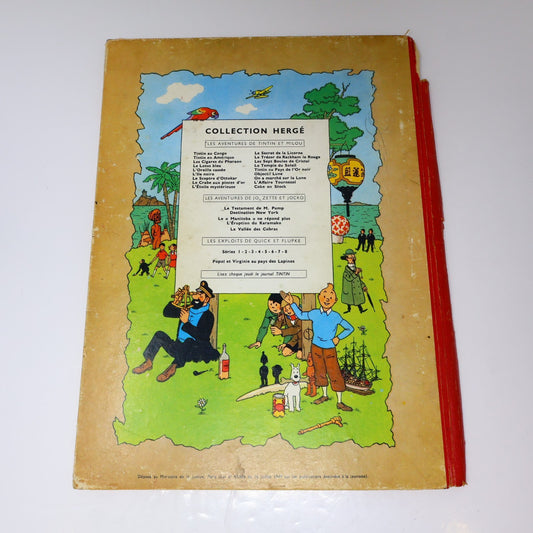 Tintin Coke en Stock Hergé Casterman 1958 B24 EO 19' Belge Couverture Manquante