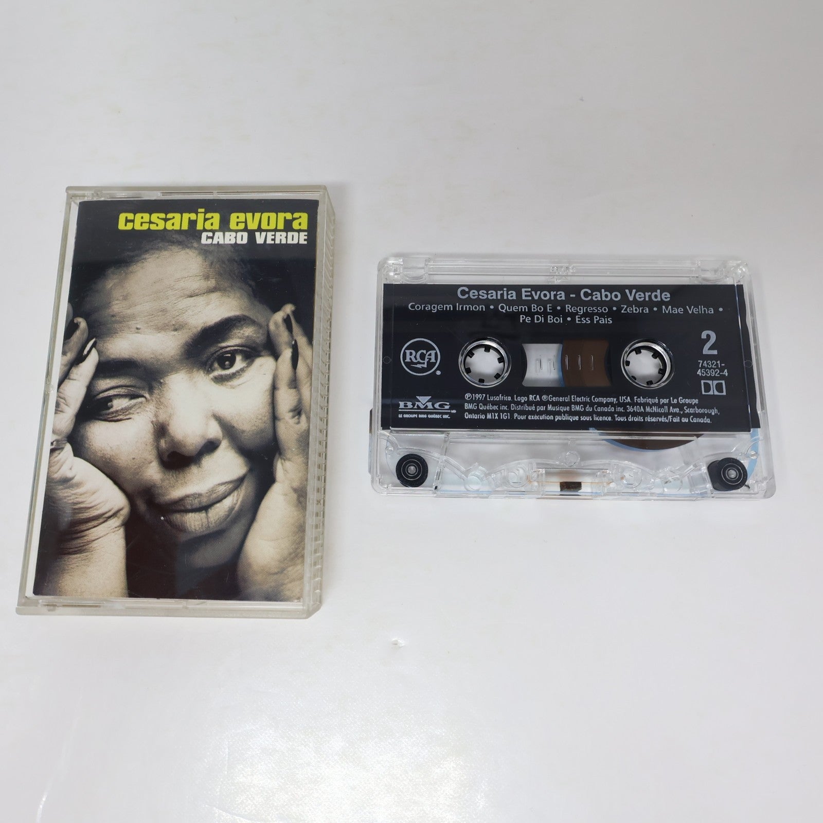 Cesaria Evora 2 Cassette Lot Cesaria/Cabo Verde Tchintchirote/Sabine Larga'm 90s